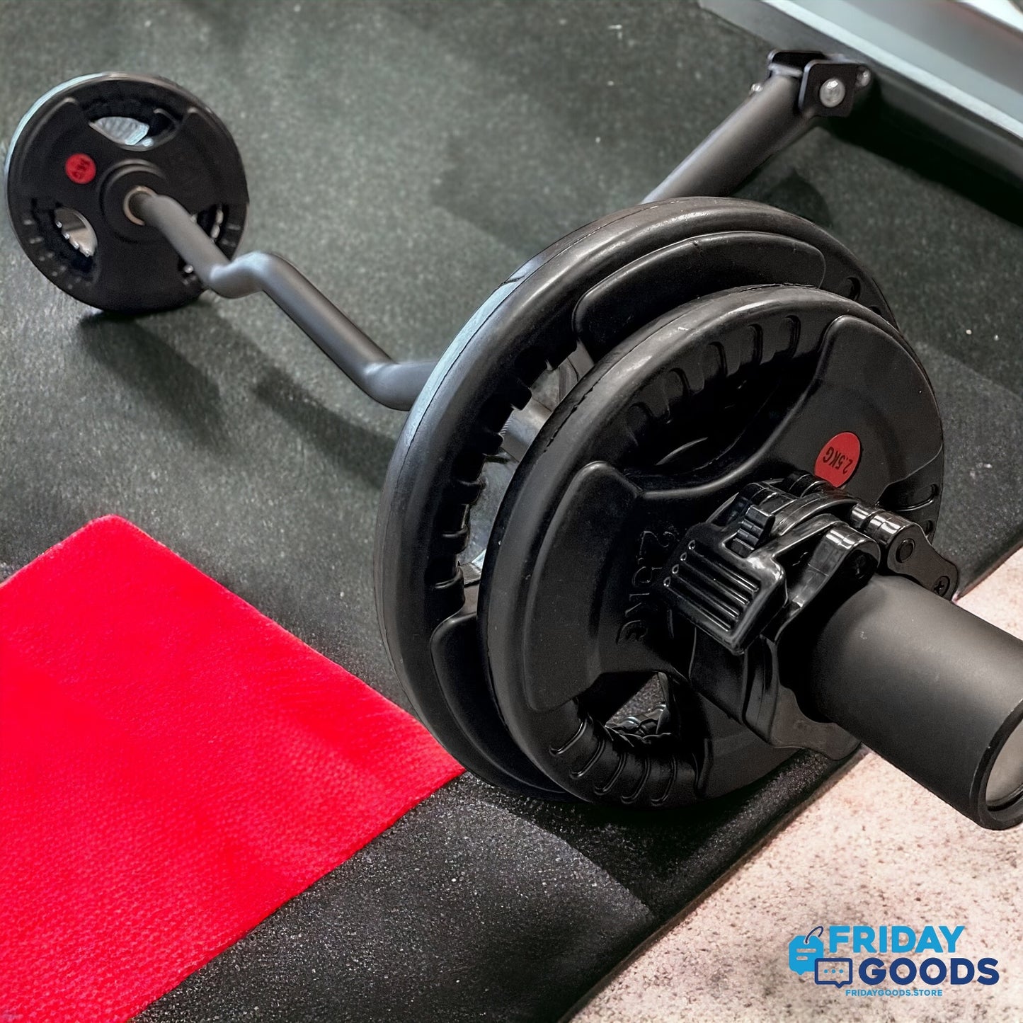 CB-X5 Olympic Curl Bar + 33 lb weight set