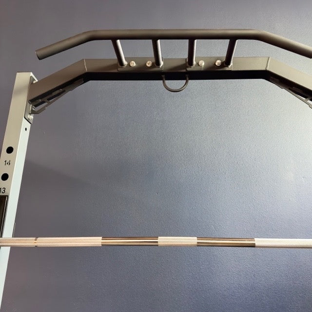 HR-01 Squat Rack + 260 lb bumper plates + chrome barbell