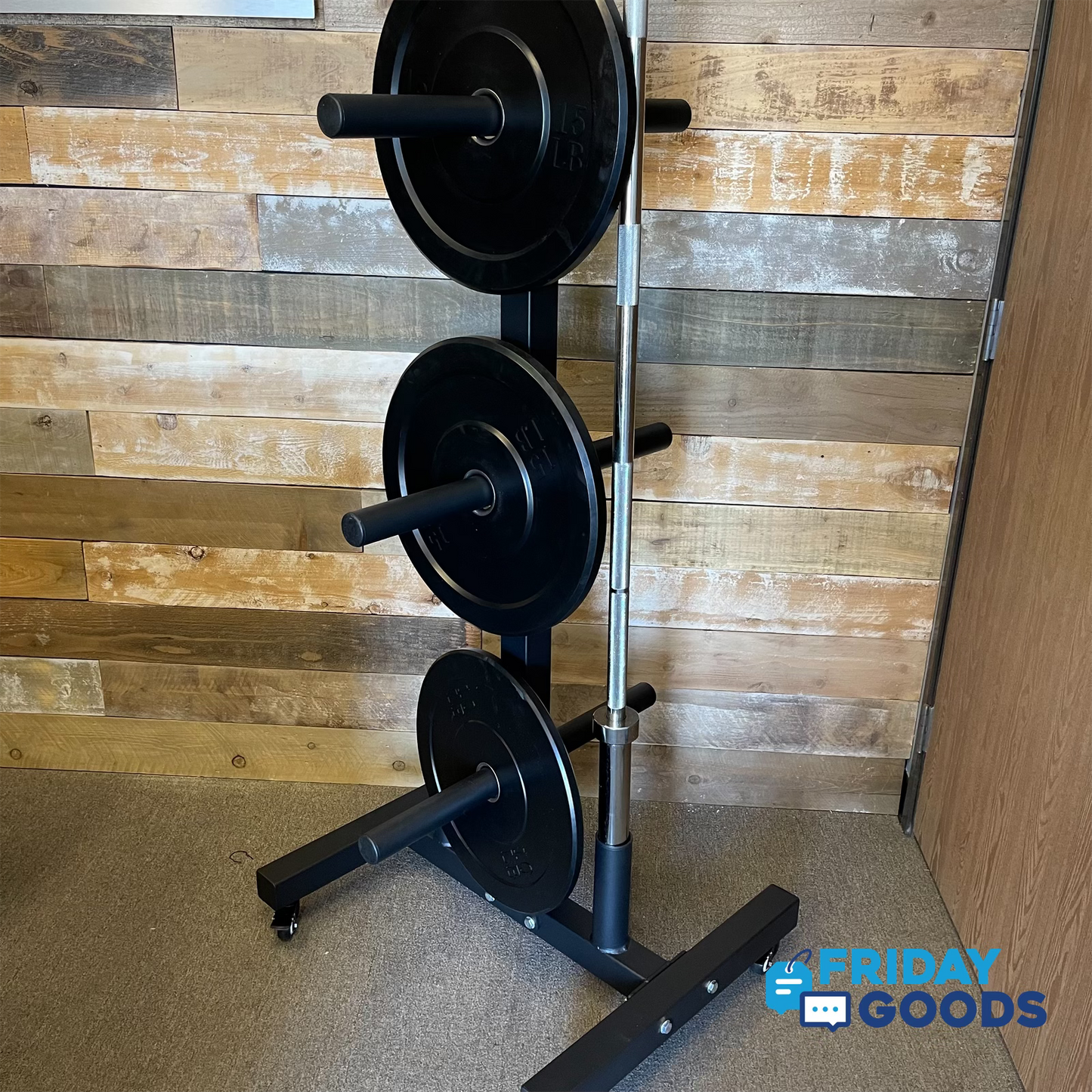 Olympic Bumper Plates Weight Tree storage