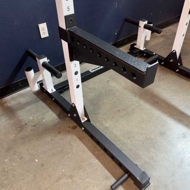 HR-01 Half Rack +260 lb Bump weight plate set + barbell